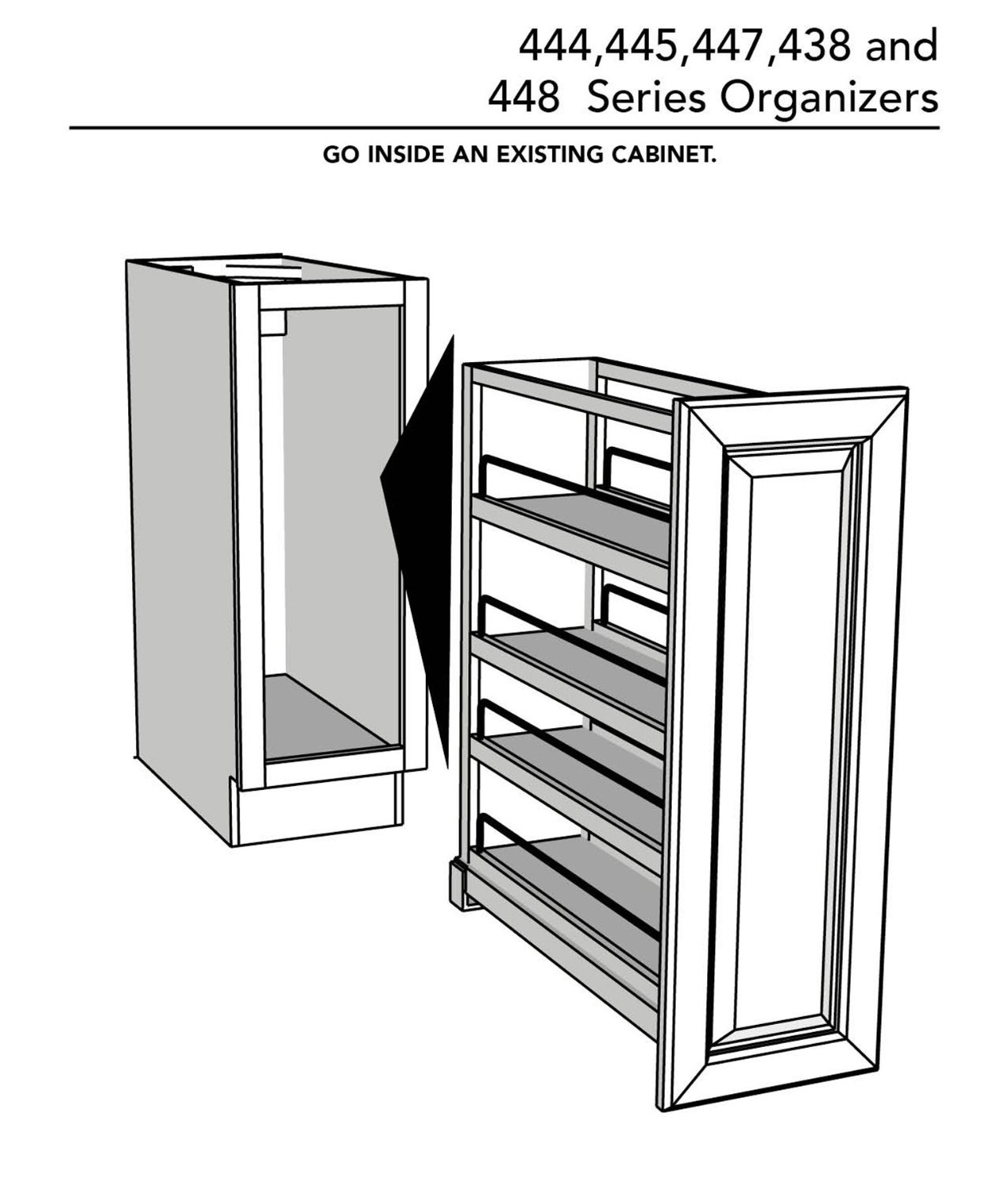 Rev-A-Shelf 448-BCSC-6C Pull-Out Wood Base Cabinet Organizer with Soft