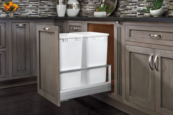 Rev-A-Shelf 5149-2150DM-211 Double 50qt. Waste Container