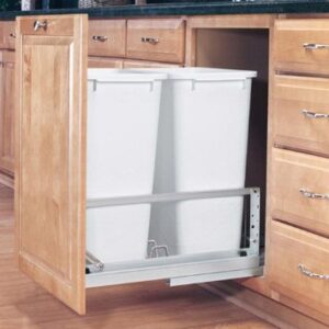 Rev-A-Shelf 5349 Series 14-13/16"W Double 50qt. Waste Container