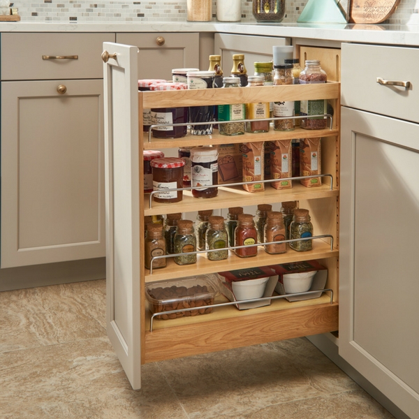 Pull-out Storage Cabinet - Pull-out Spice Rack Shelves - CliqStudios