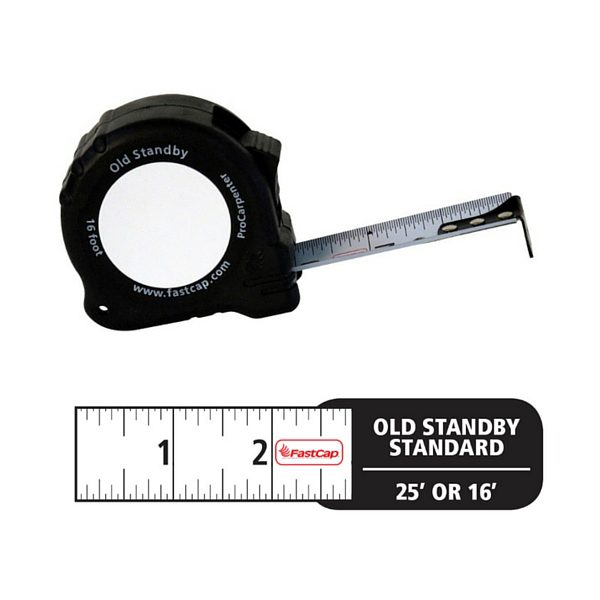 FastCap PS-16 Old Standby ProCarpenter Tape Measure - 16' Standard