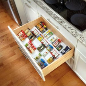 Rev A Shelf St50 White 50 W Spice Organizer Drawer Insert Siggia