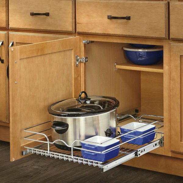 Rev-A-Shelf 5WB1-1822CR-1 18x22 Single Wire Basket Pull Out Cabinet Organizer