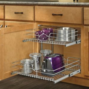 Rev-A-Shelf 5707-15CR Chrome Contemporary 39 Sliding 4-Shelf Wire