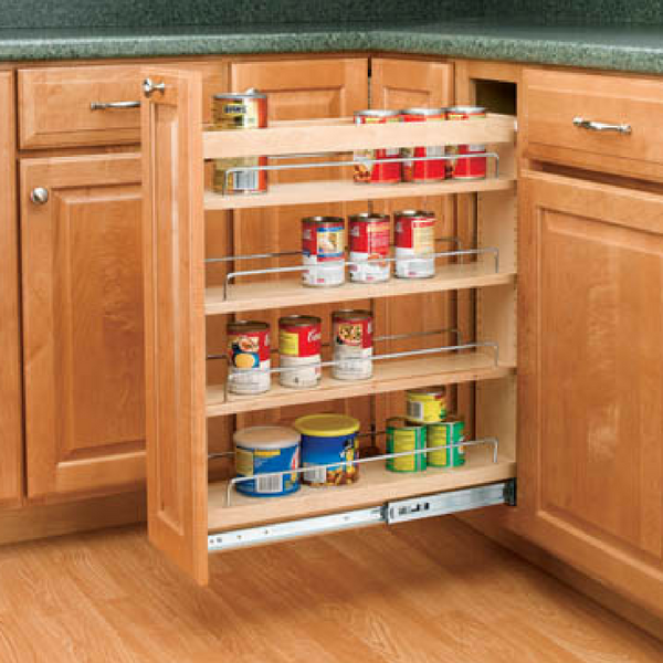 Rev-A-Shelf - 448-BC-5C - 5 in. Pull-Out Wood Base Cabinet Organizer