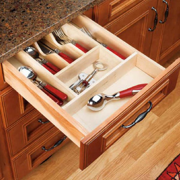 Rev A Shelf 4wct 20 5 8 W Wood Cutlery Tray Insert Siggia Hardware