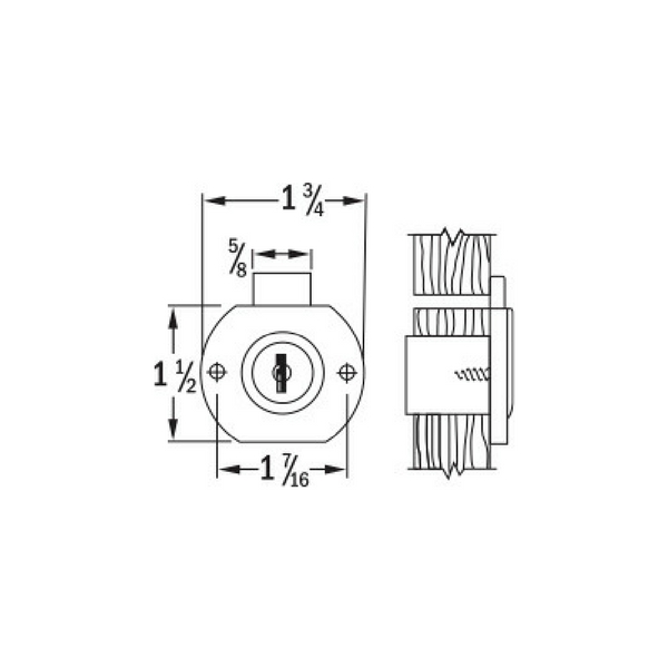 BL1716 – Horizontal mini cabinet lock with key override and internal cam  mechanism – Borg Locks