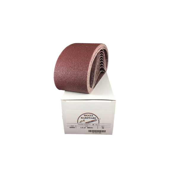 Pasco 3" x 21" Abrasive Belts 50 Grit - 10 Belts