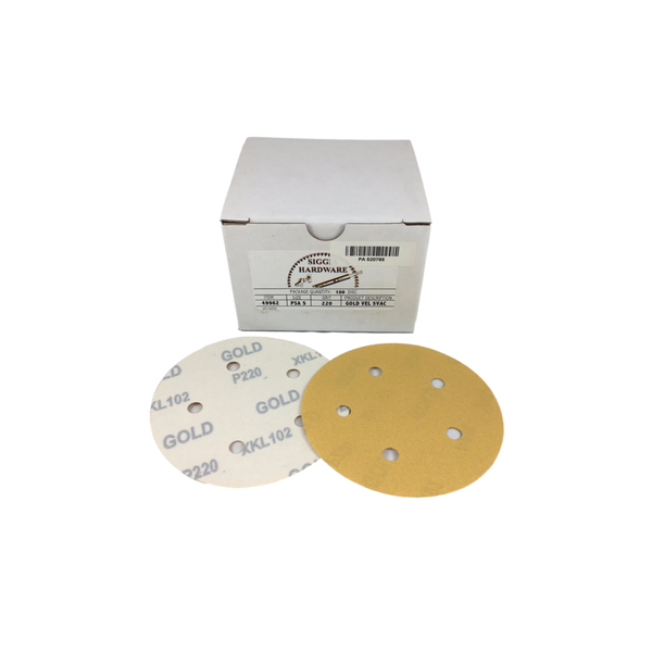 Pasco 5" Velcro 5 Hole C Weight Discs 220 Grit - 100 Discs