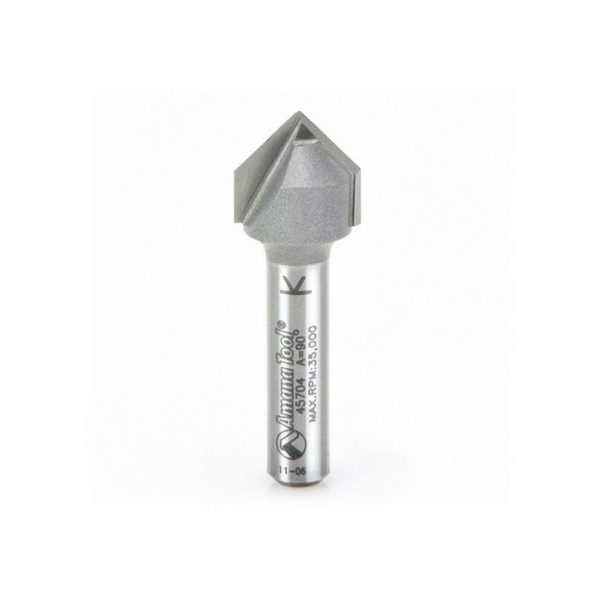 Amana Tool 45704 V Groove Bit 1/2” Dia. x 1/2” x 1/4” Shank